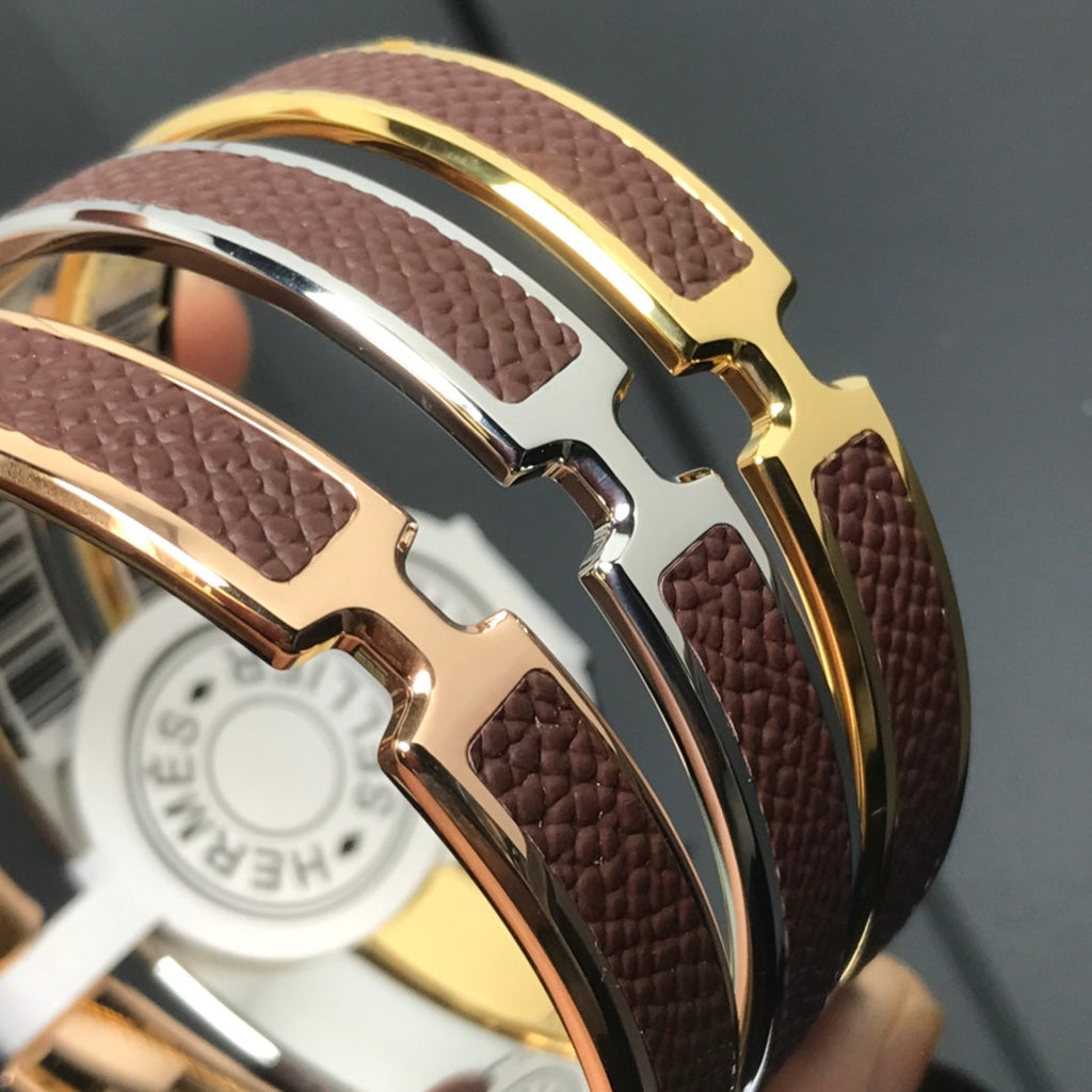 18K Olympe Light Brown Hermes Bracelet