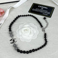 18K  Chanel 24C Black Diamond Necklace