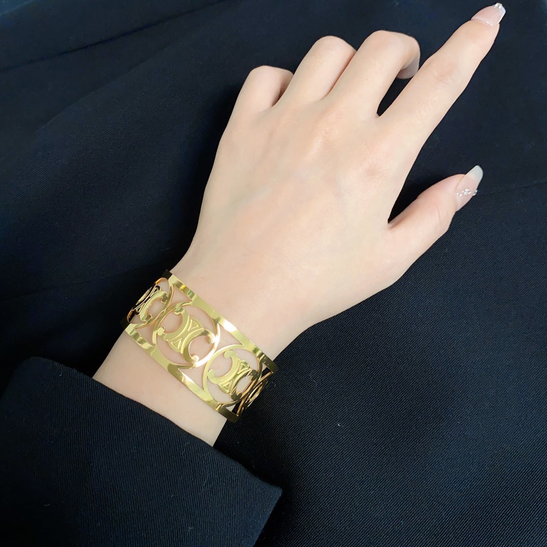 18K Celine Open Cuff Bracelet