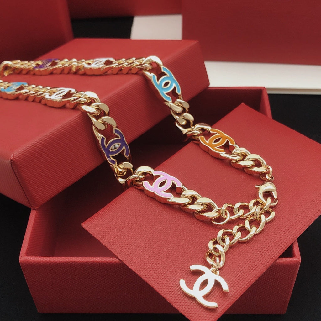 18K  Chanel Color Chain Necklace