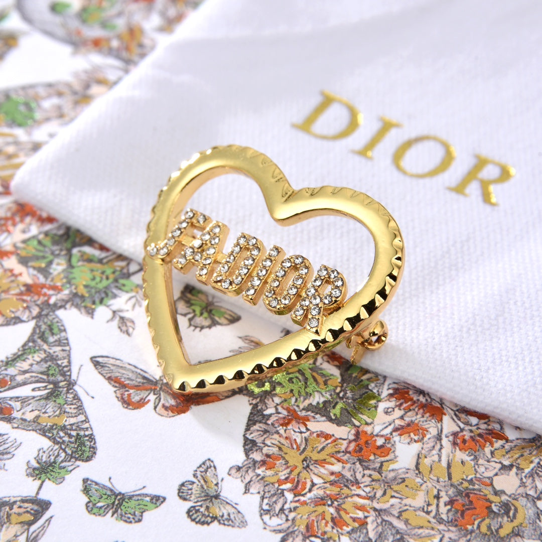 18K Dior J'adore Crystals Brooch