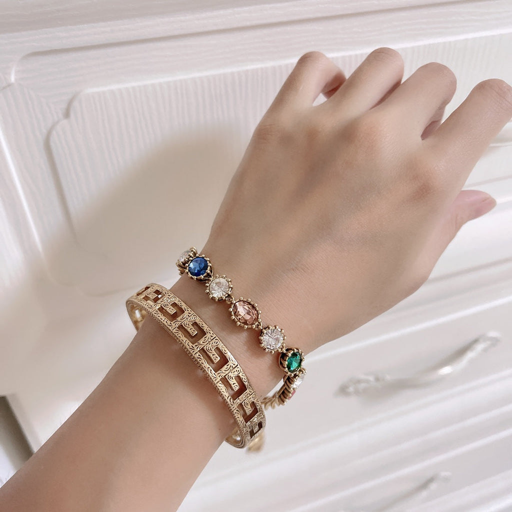 18K Double Gucci Cube Bracelet