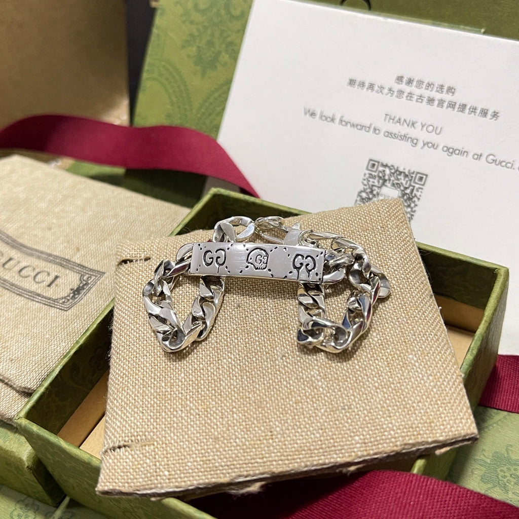 Double Gucci Ghost Chain Bracelet