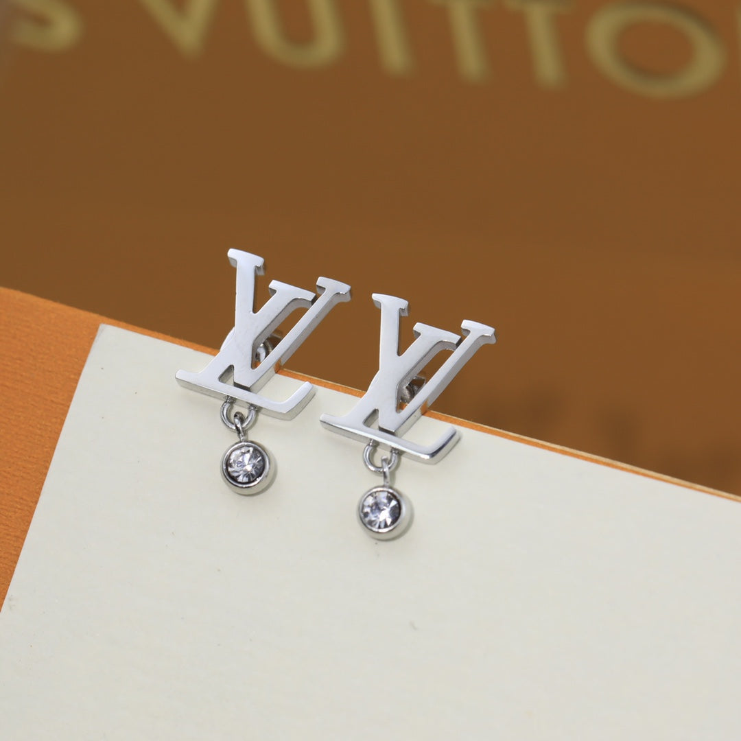 18K Louis Vuitton Diamond Earrings
