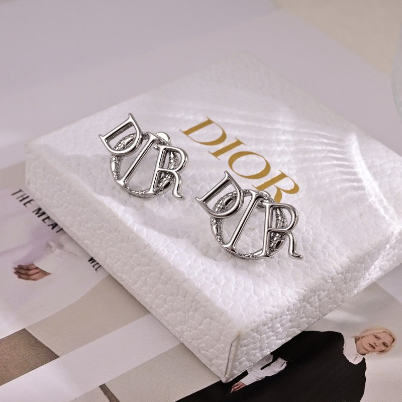 18K Dior White Gold Earrings