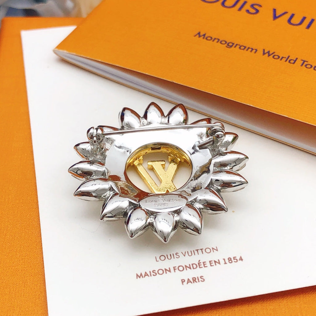 18K Louis Vuitton Sunflower Brooch