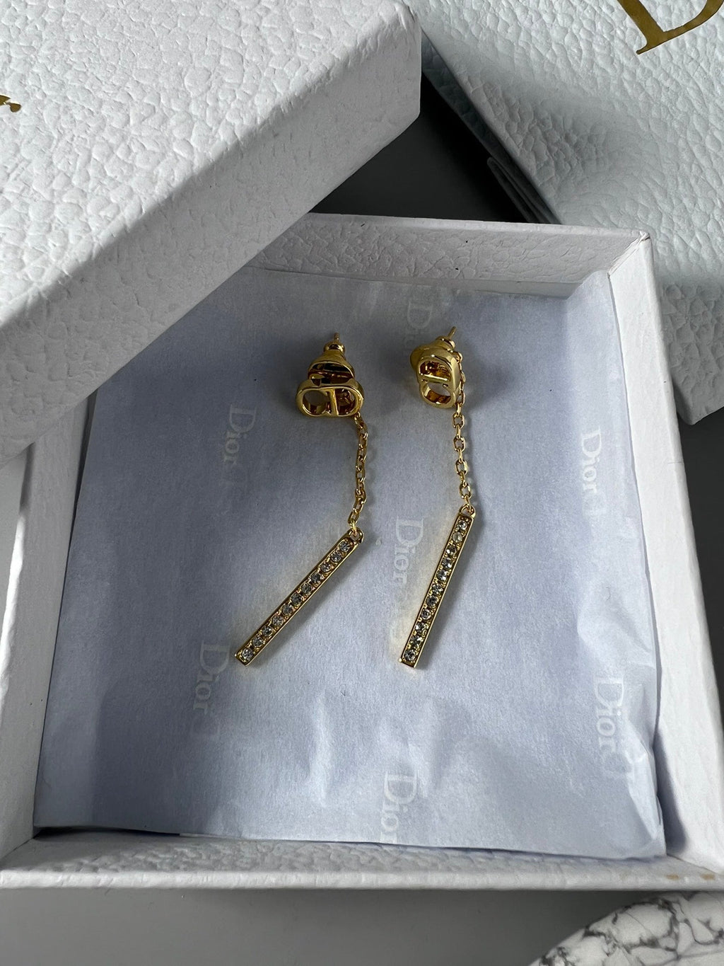18K Dior Vintage Tassel Diamonds Earrings