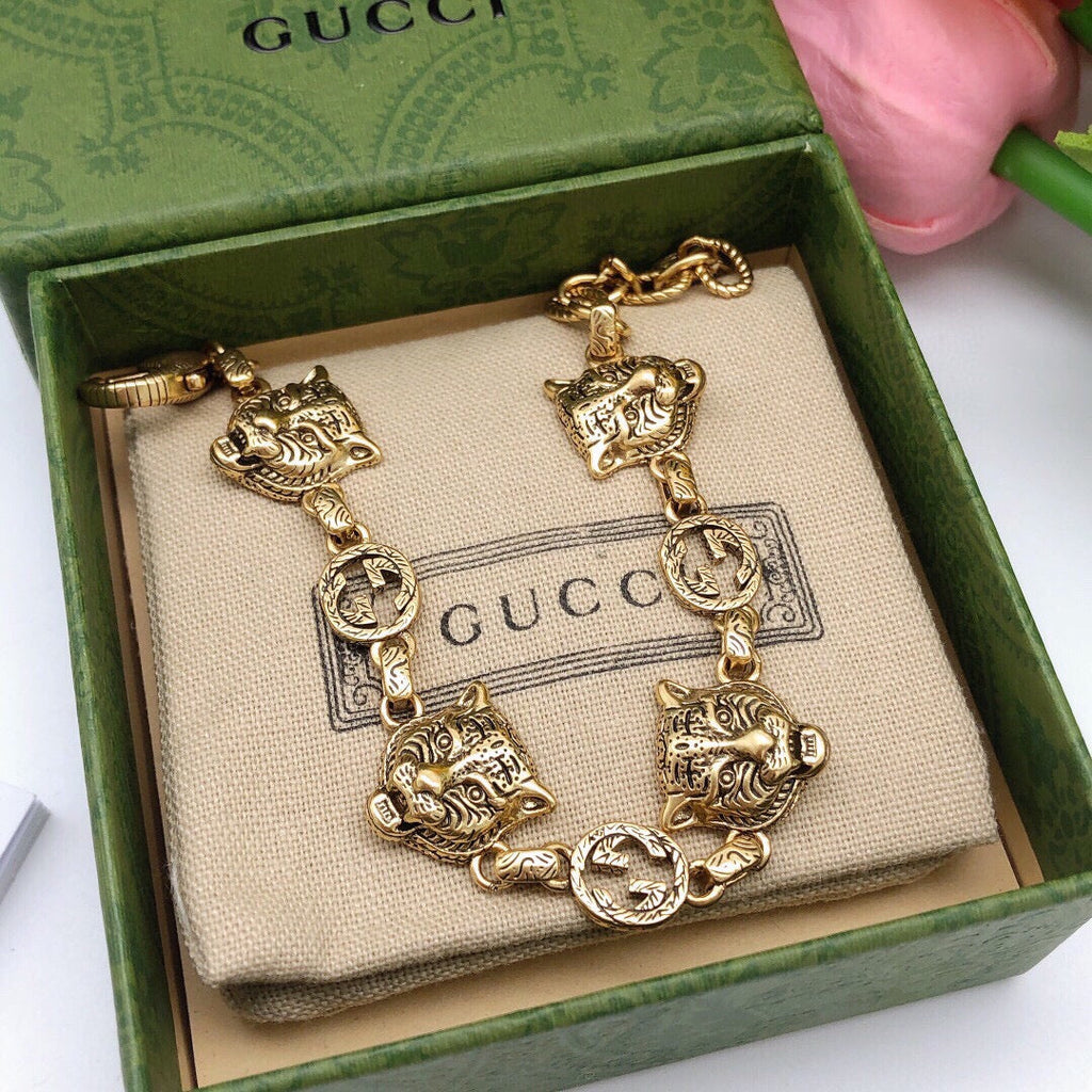 18K Double Gucci Tiger Bracelet