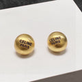 18K Celine Round Earrings