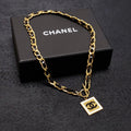 18K  Chanel Leather Choker Necklace