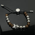 18K Louis Vuitton Surfin' Brown Beads Bracelet