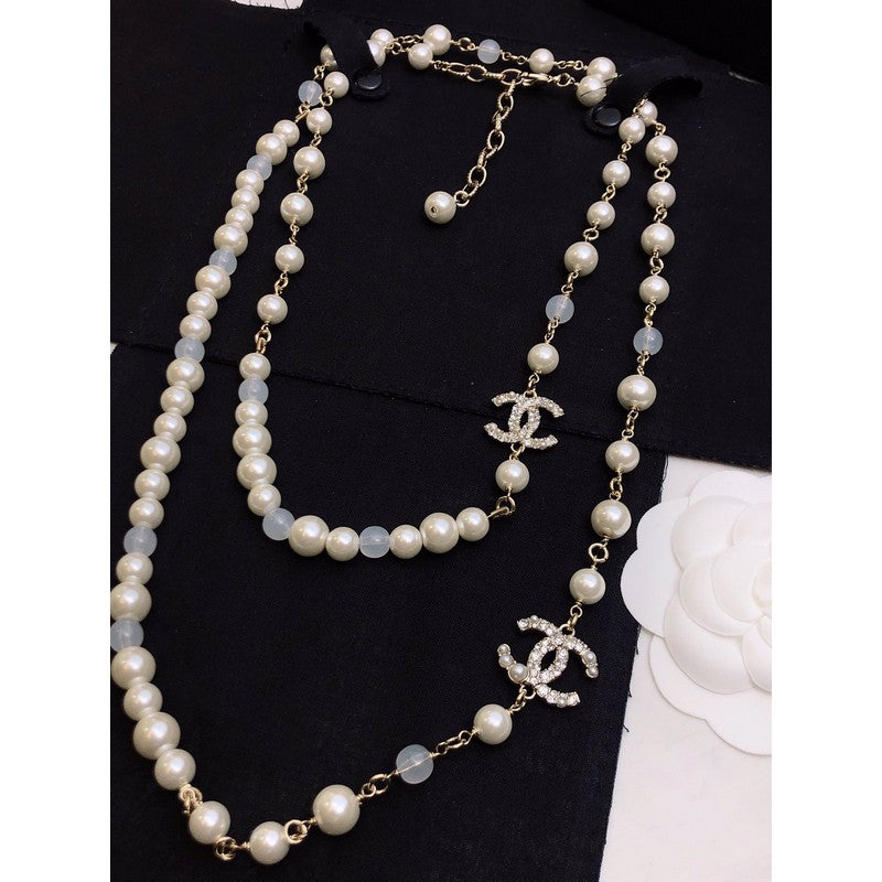18K  Chanel Long Pearl Necklace