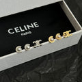 18K Celine Pearl Gold Earrings