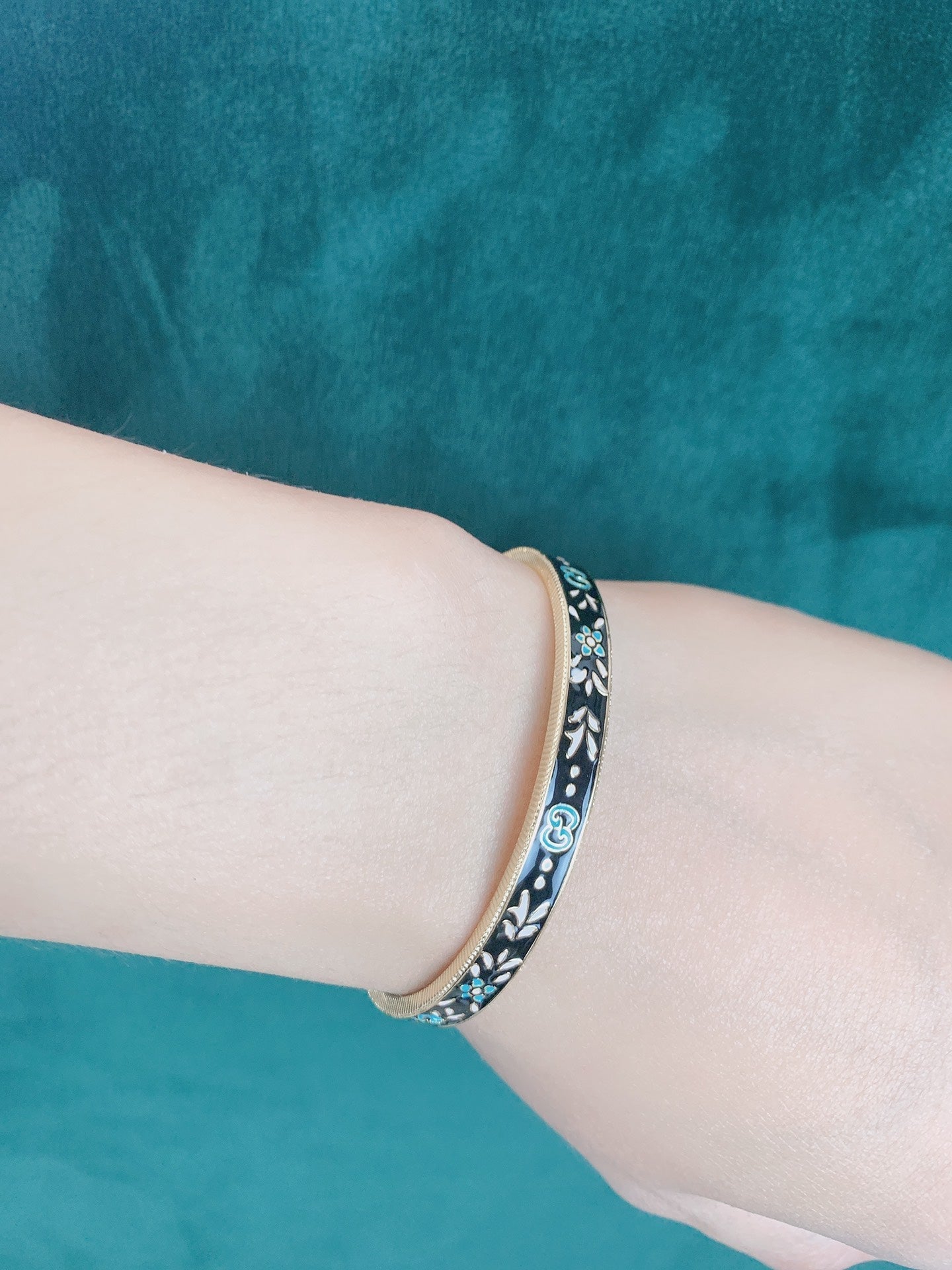 18K Double Gucci Icon Blooms Bracelet