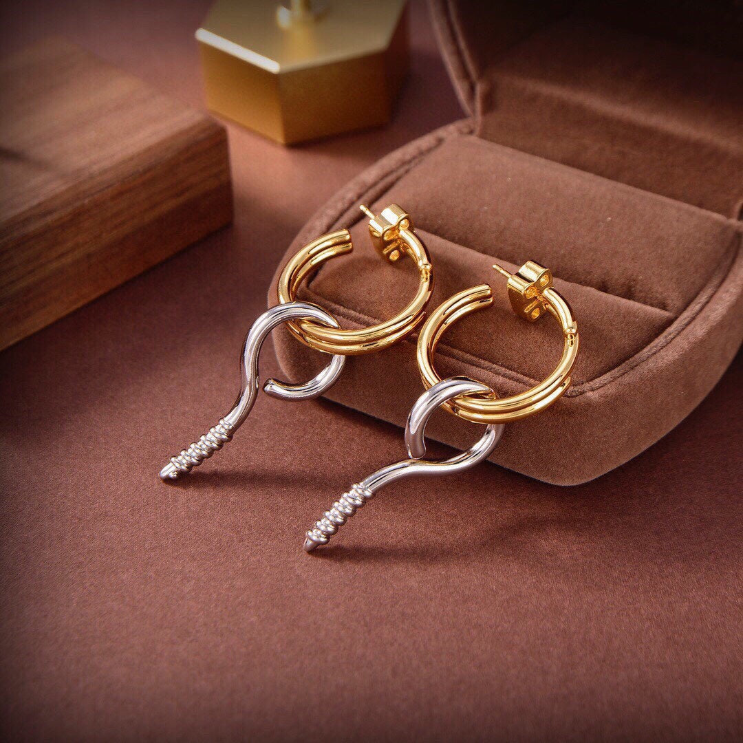 18K Balenciaga Screw Earrings