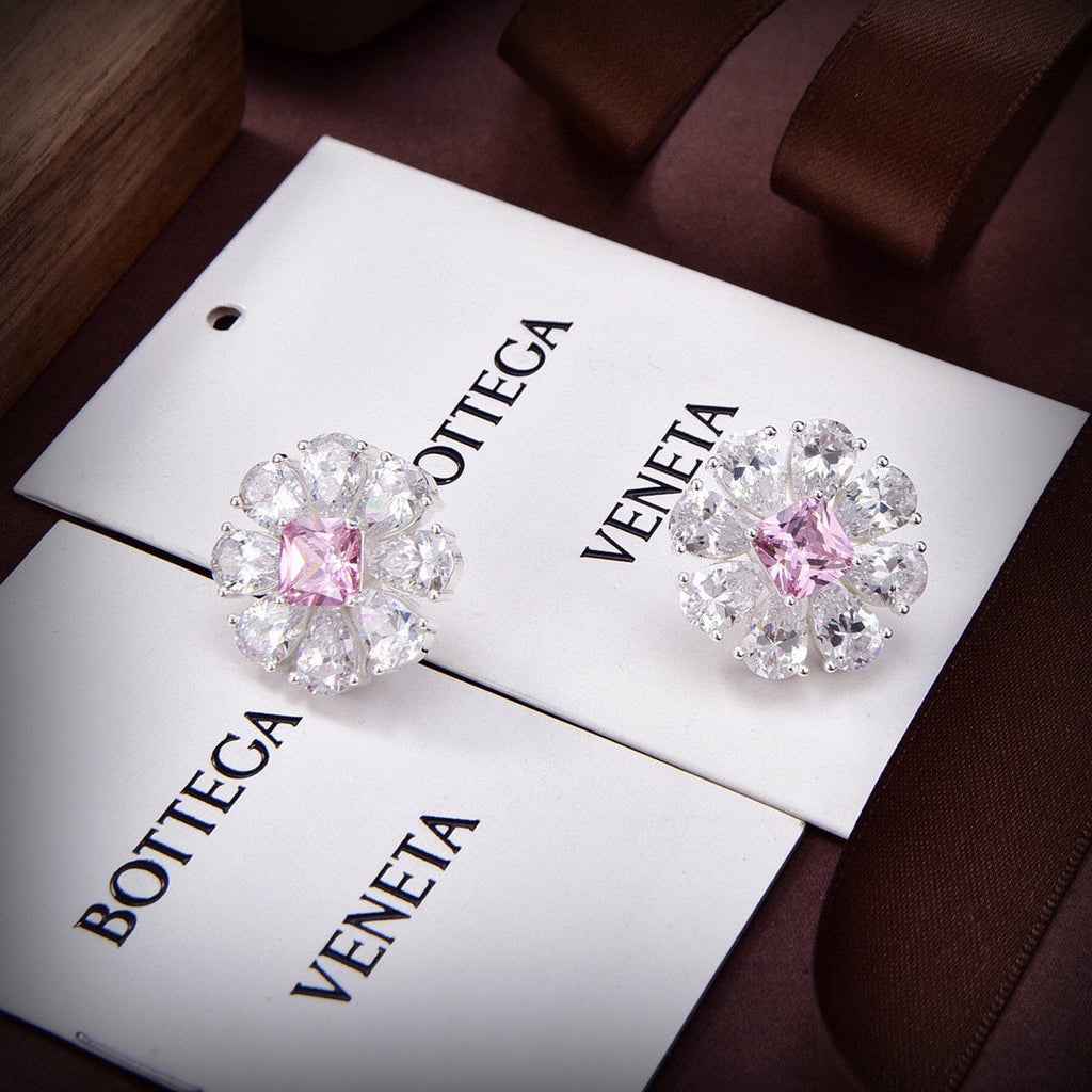 18K BVLGARI Pink Crystals Earrings