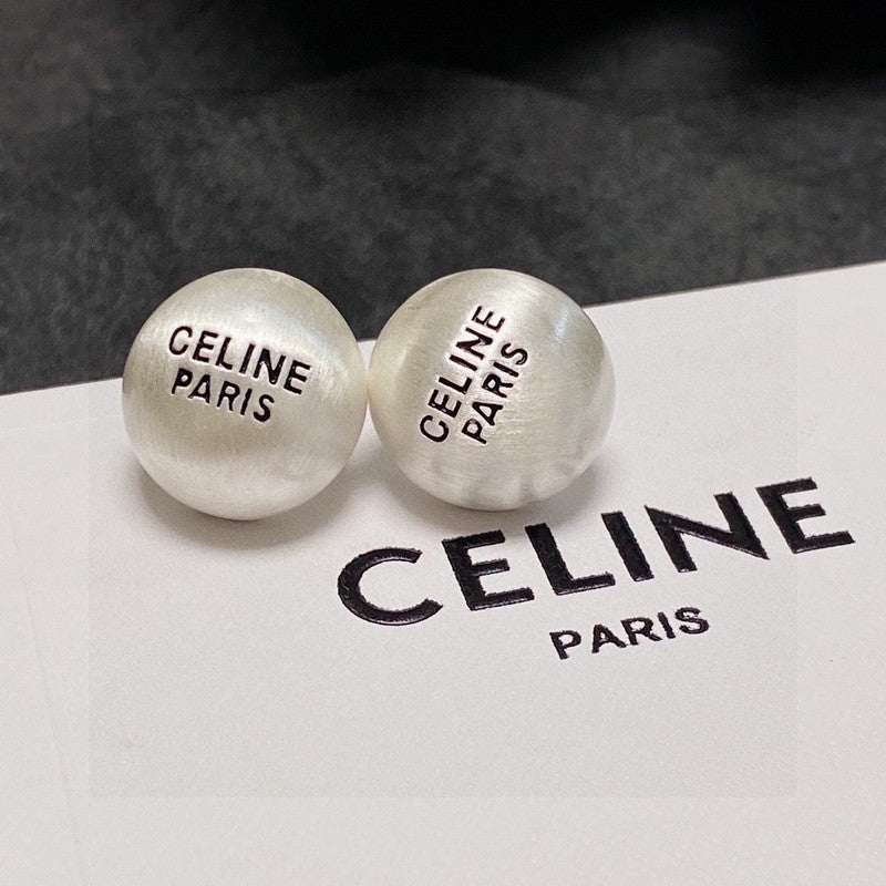 18K Celine Round Earrings
