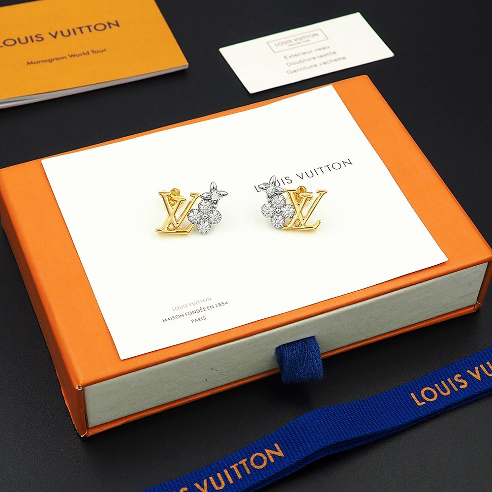 18K Louis Vuitton Gram Earrings