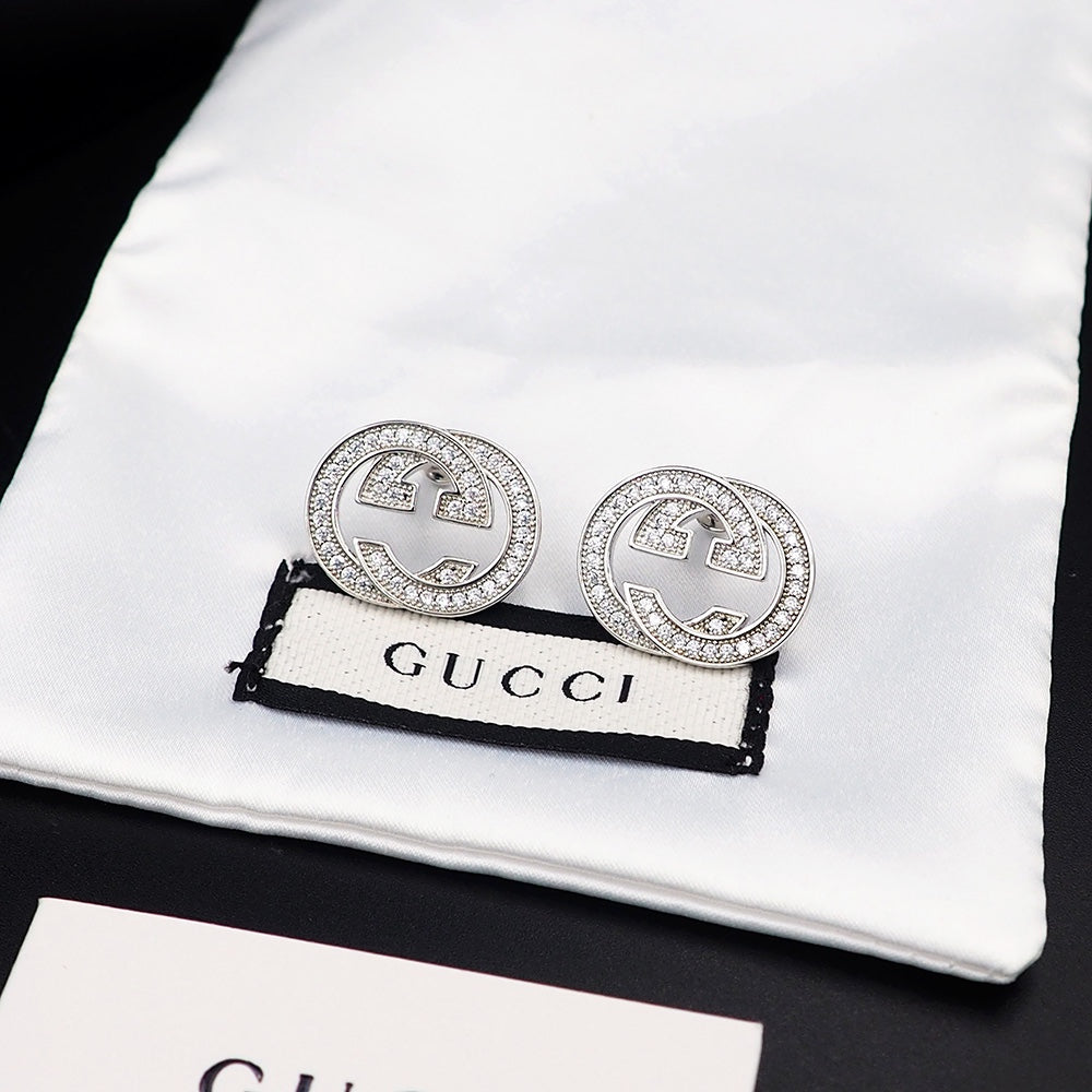 18K Double Gucci Diamonds Earrings