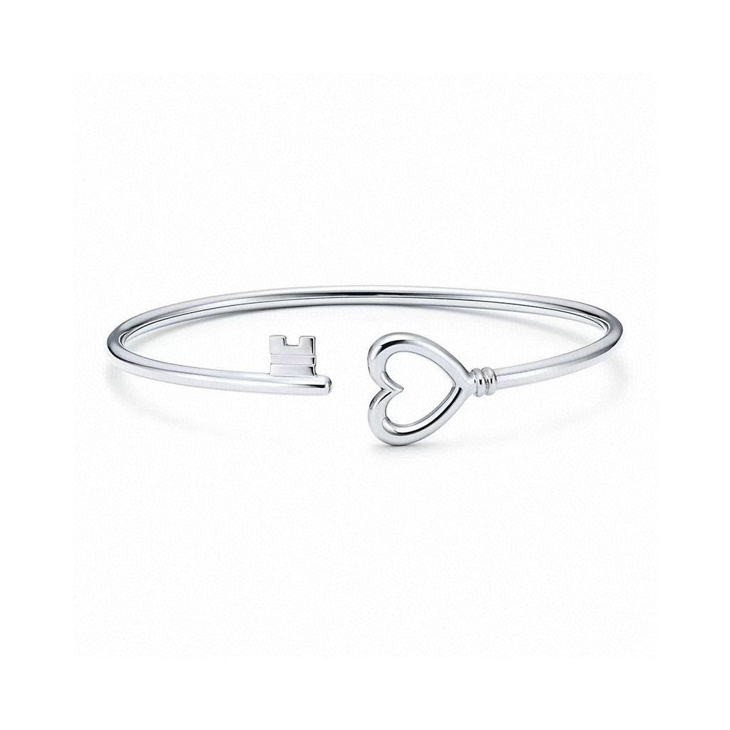 18K Tiffany Heart Key Wire Bracelet