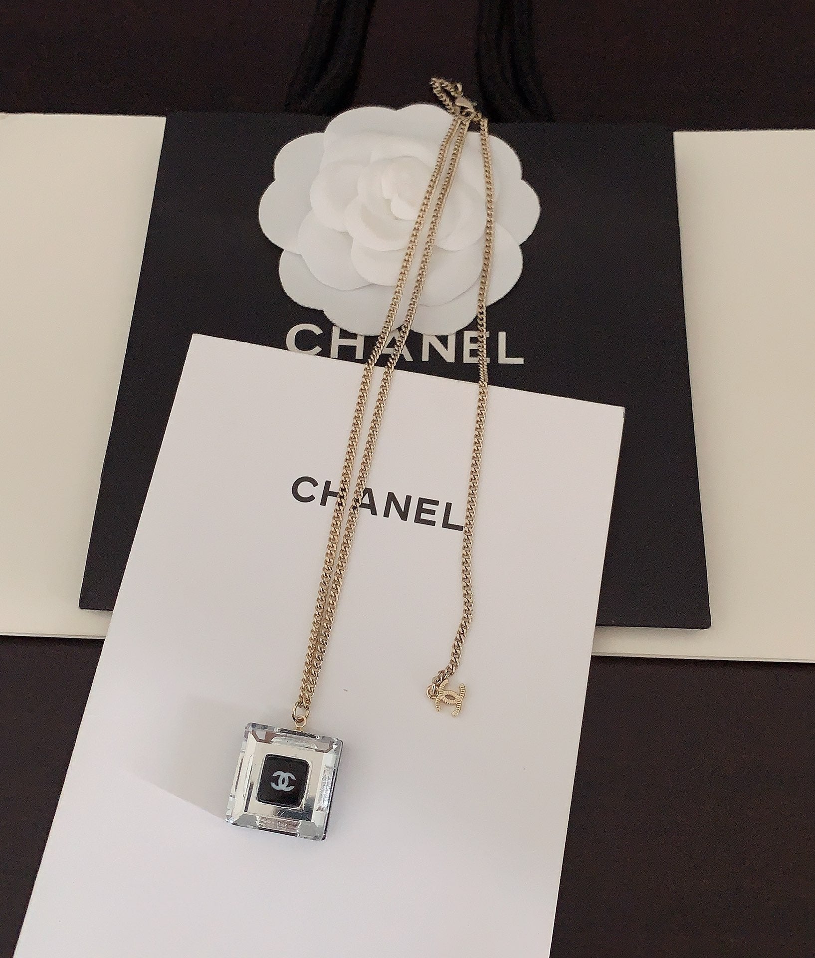 18K  Chanel Crystals Necklace