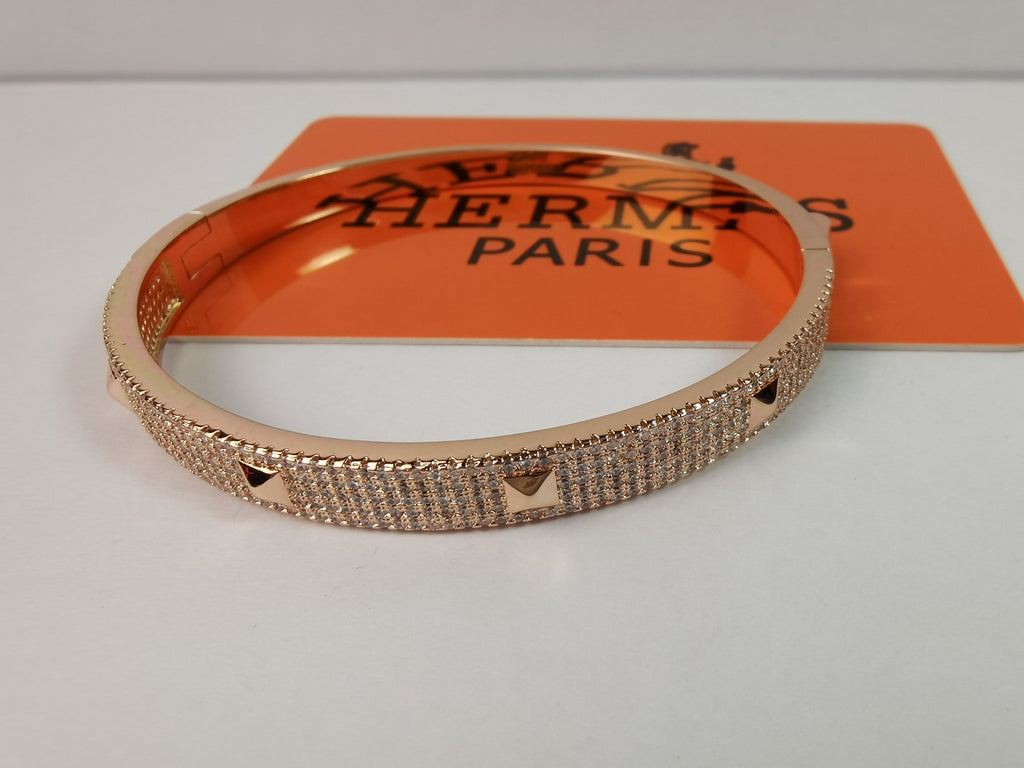 18K Collier De Chien Diamond Hermes Bracelet