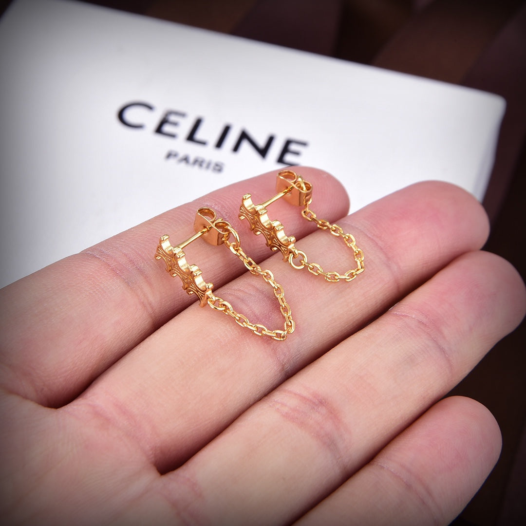 18K Celine Chain Earrings
