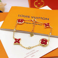18K Louis Vuitton Blossom Red Flower Bracelet