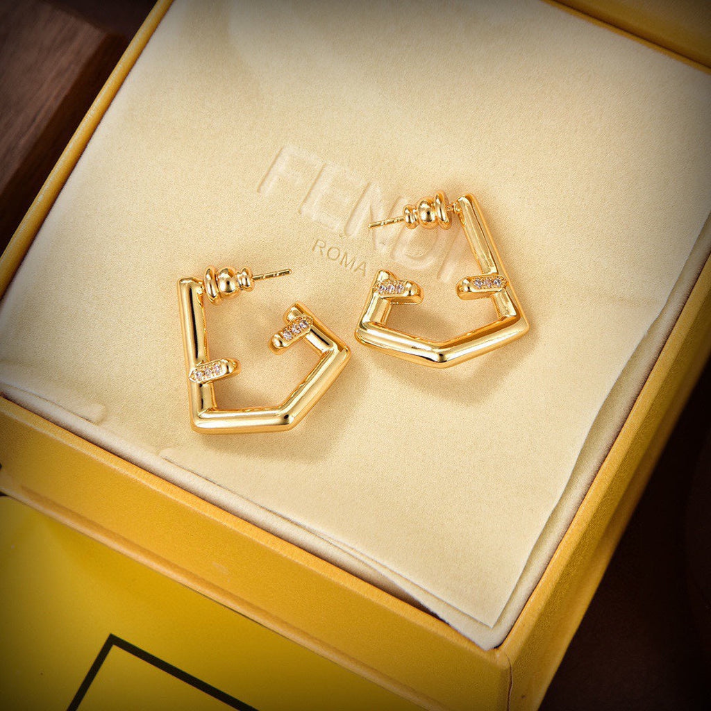 18K Fendi First Earrings