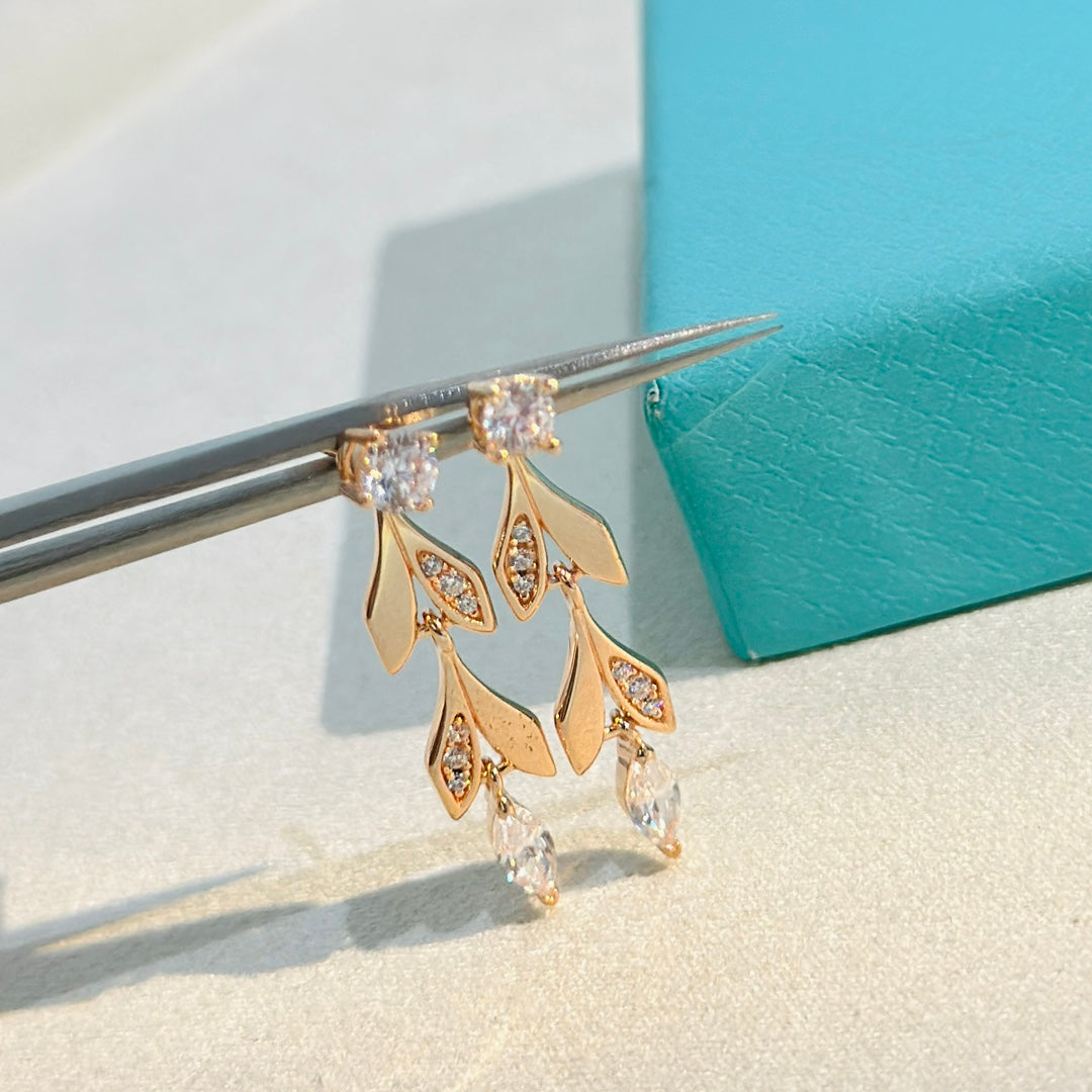 18K Tiffany Victoria Vine Convertible Drop Earrings