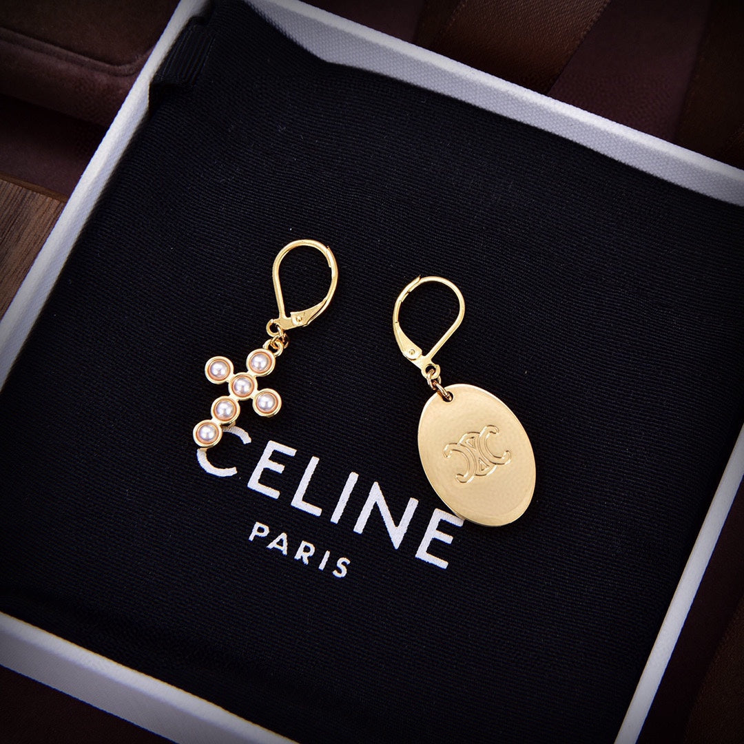 18K Celine Pearl Earrings