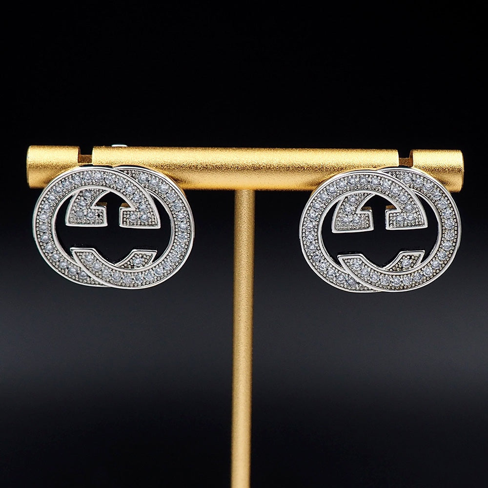 18K Double Gucci Diamonds Earrings