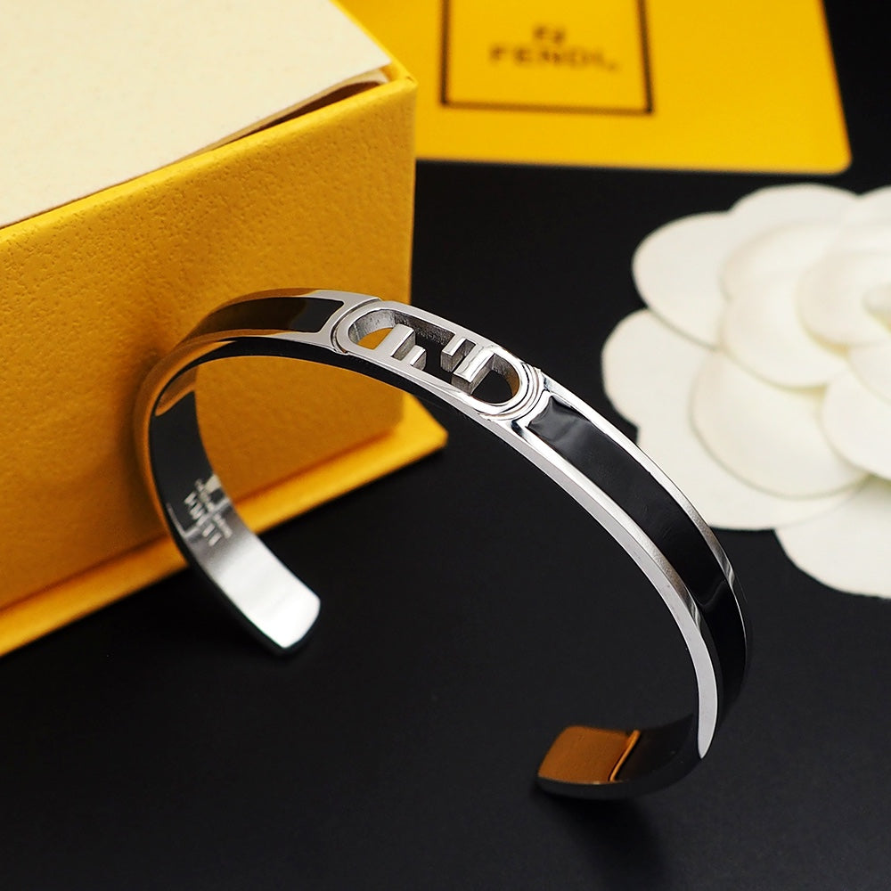 18K Fendi Open Cuff Bracelet