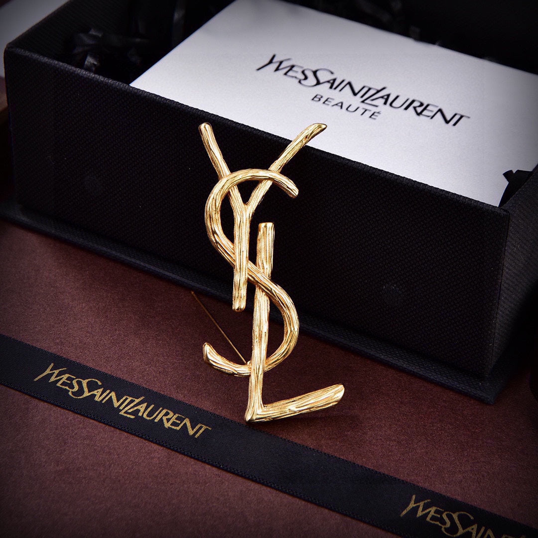 18K YSL Vintage Brooch