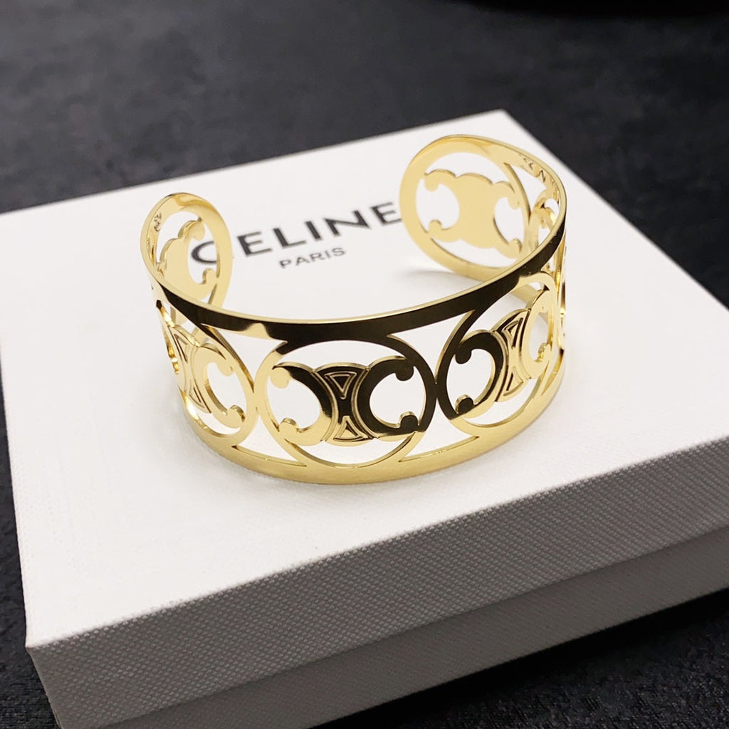 18K Celine Open Cuff Bracelet