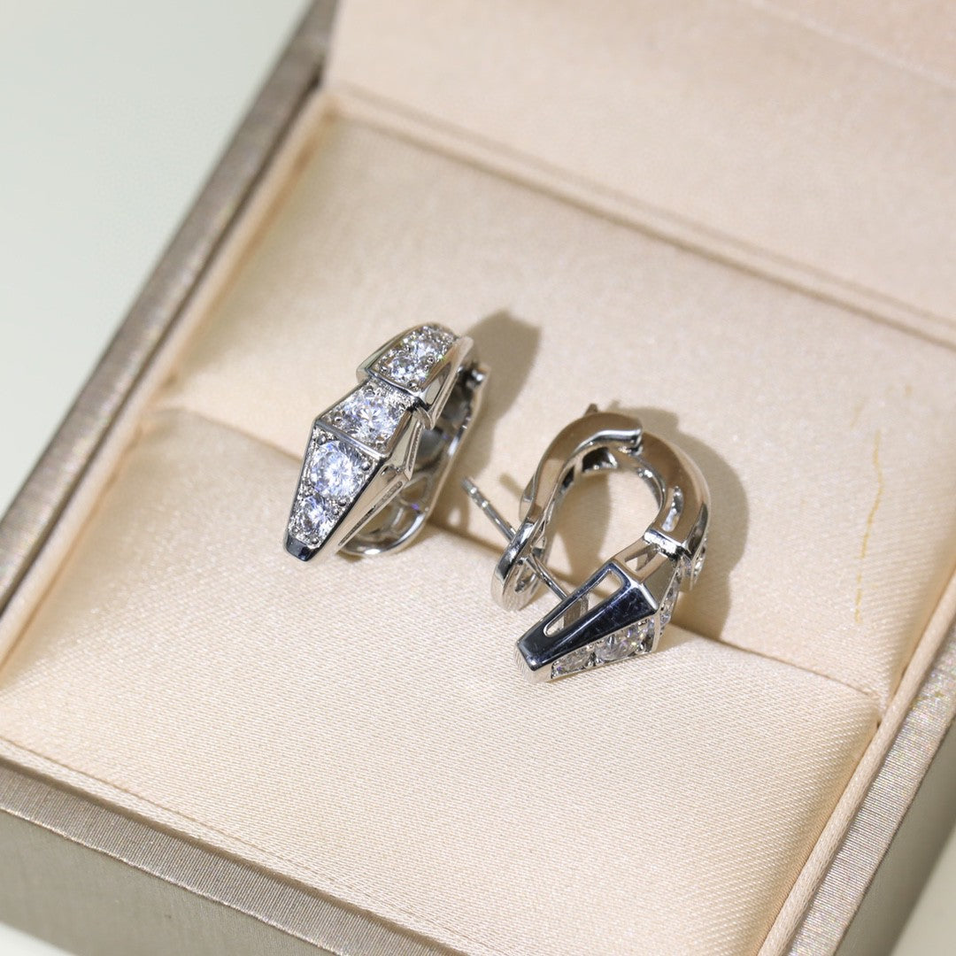 18K BVLGARI Serpenti Diamond Earrings
