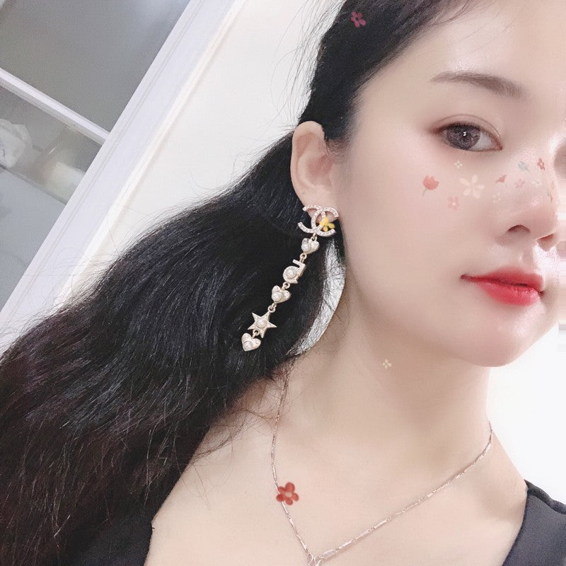 18K  Chanel No.5 Long Earrings