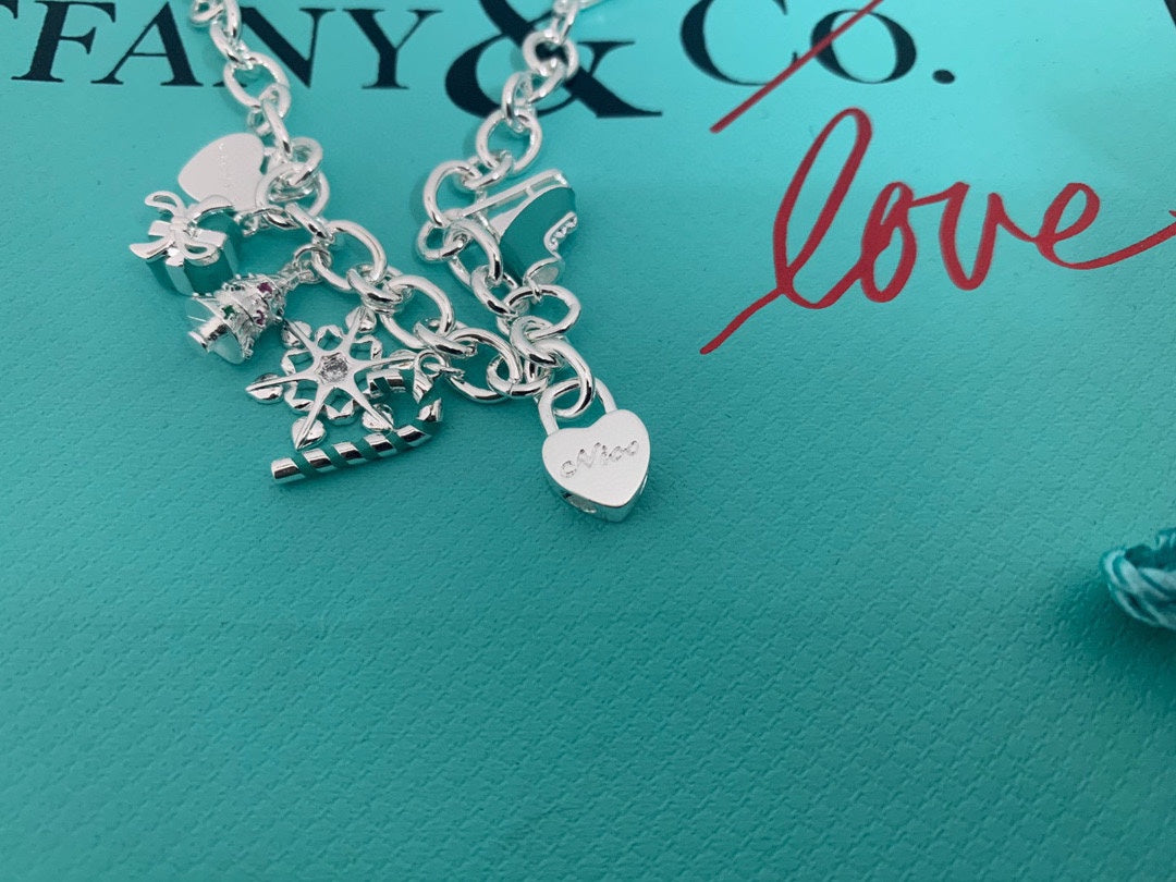 18K Tiffany Christmas Tag Bracelet