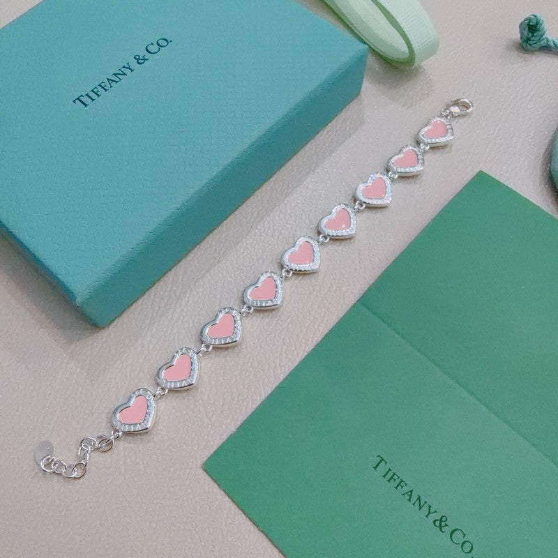 18K Return to Tiffany Pink Heart Tag Bracelet