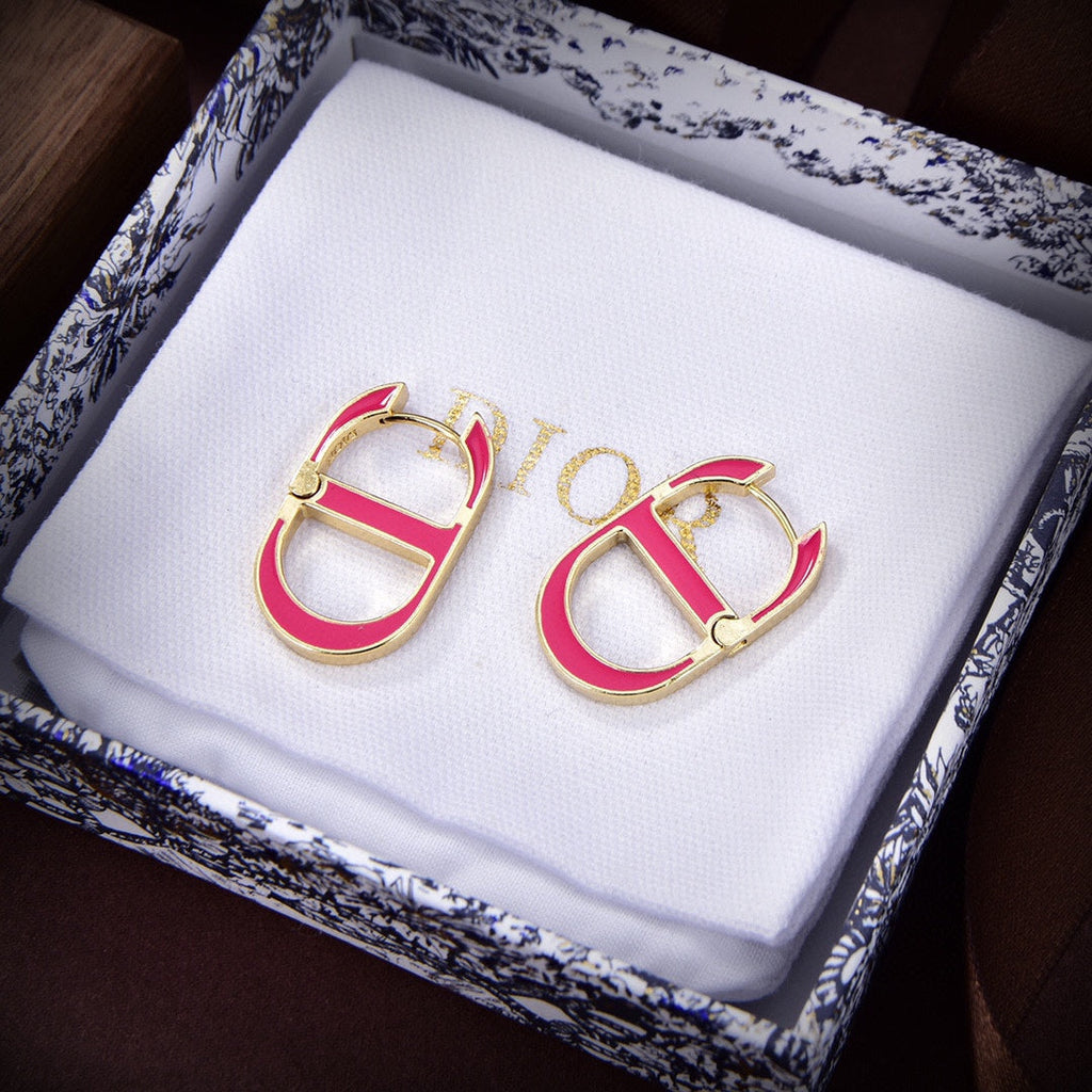 18K Dior 30 Montaigne Rani Pink Earrings