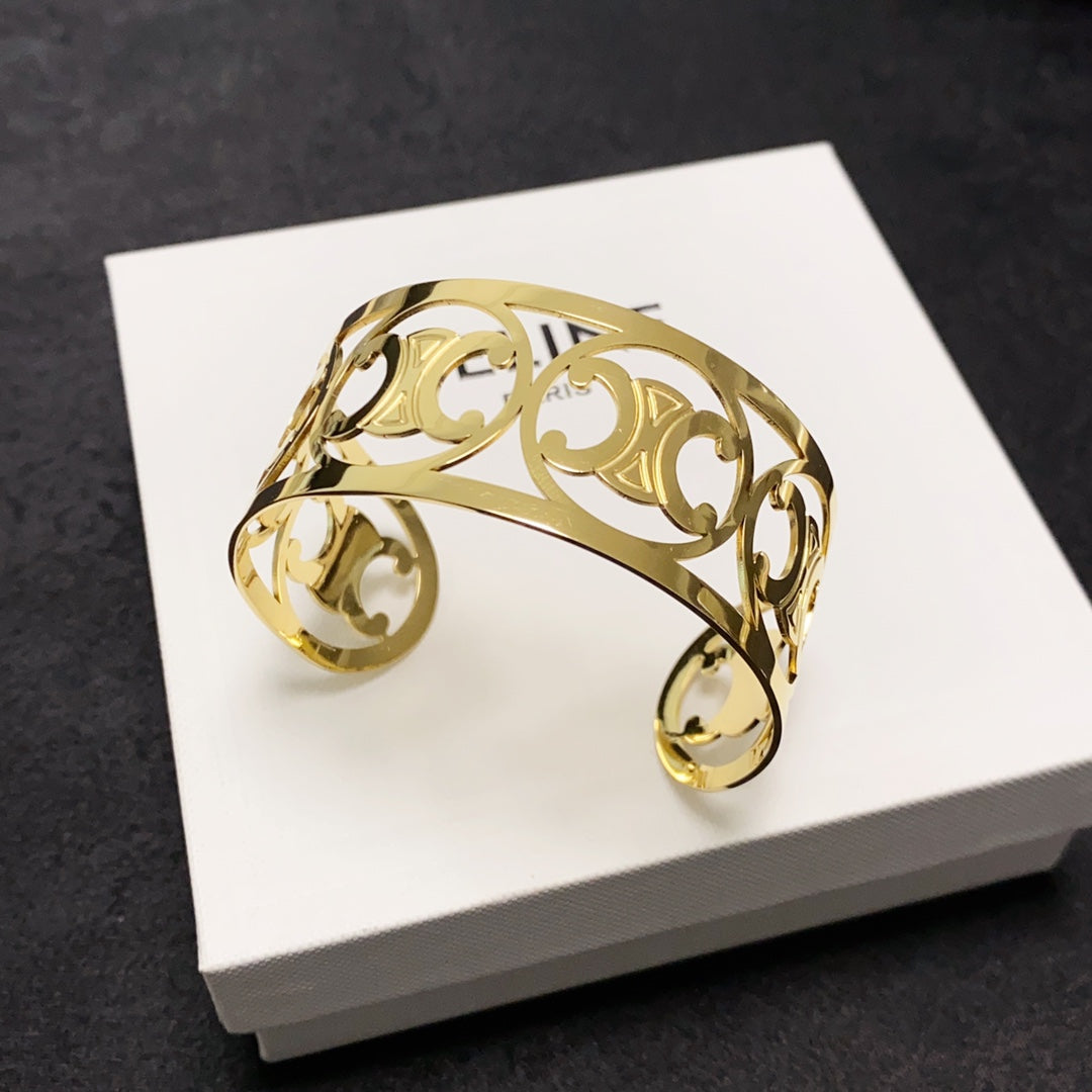 18K Celine Open Cuff Bracelet