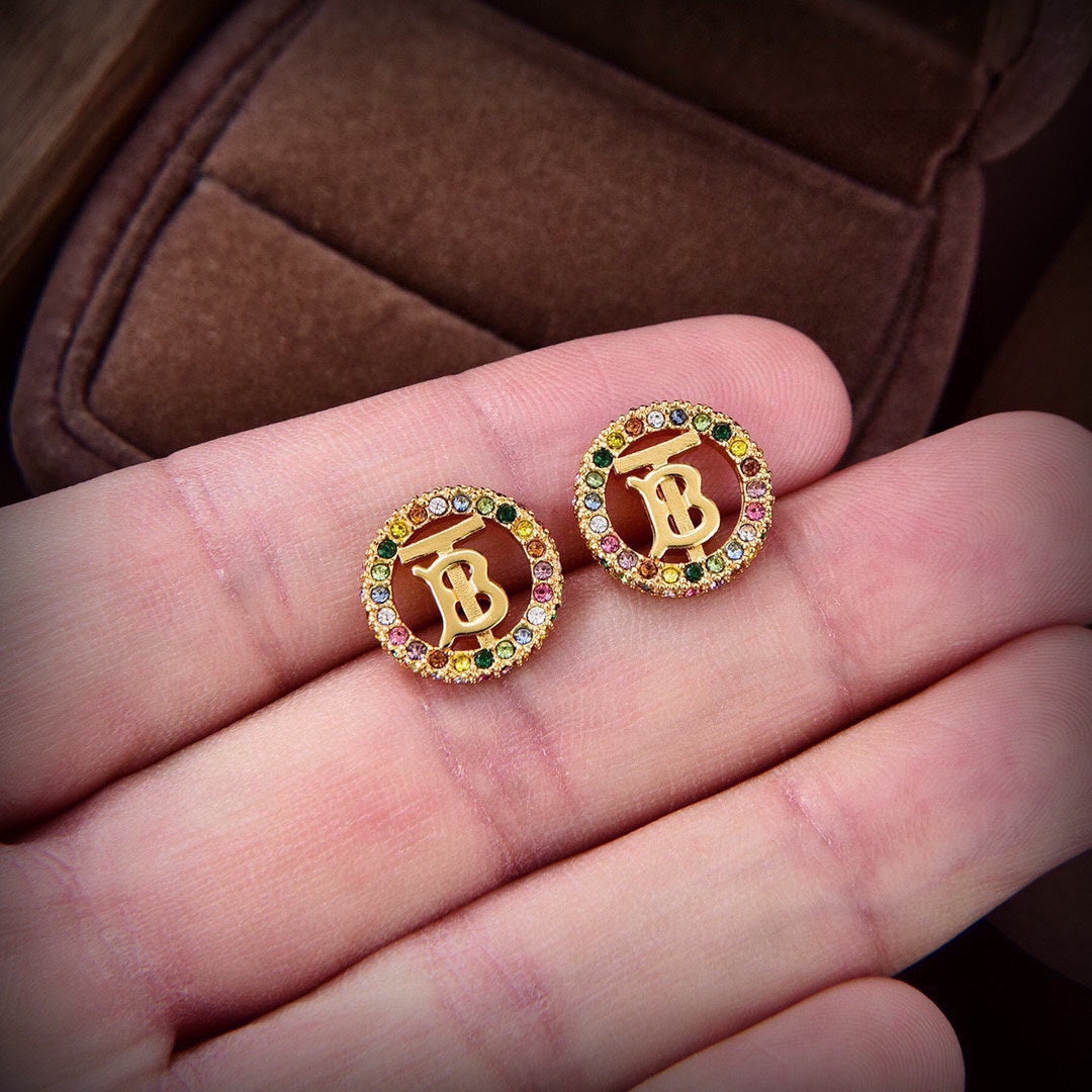 18K Balenciaga Color Crystals Earrings