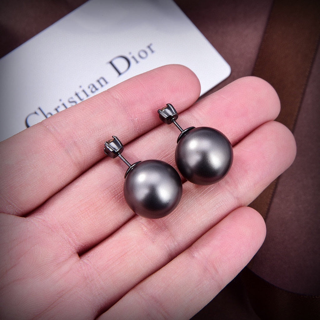 18K Dior Tribales Black Earrings