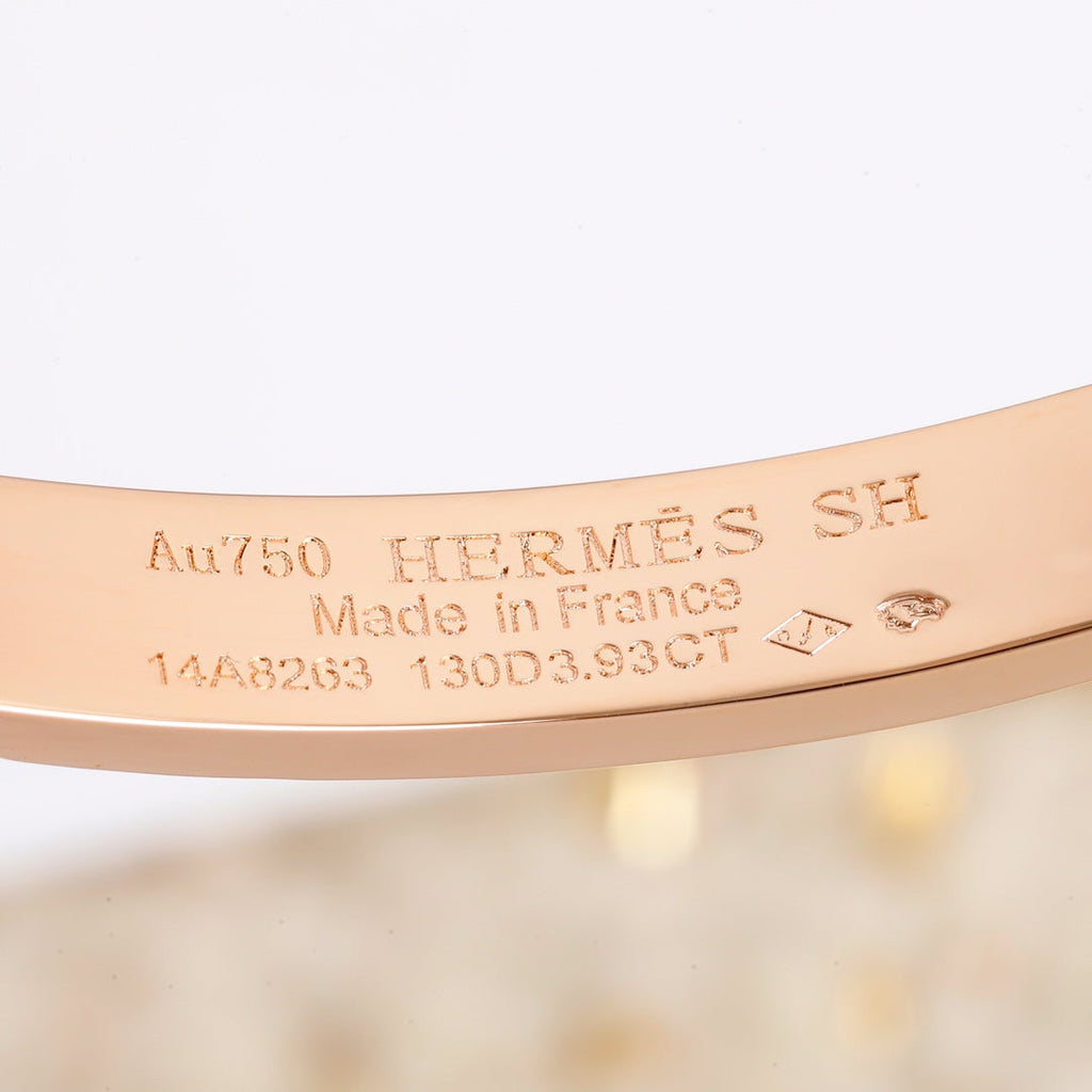 18K Collier De Chien Diamond Hermes Bracelet