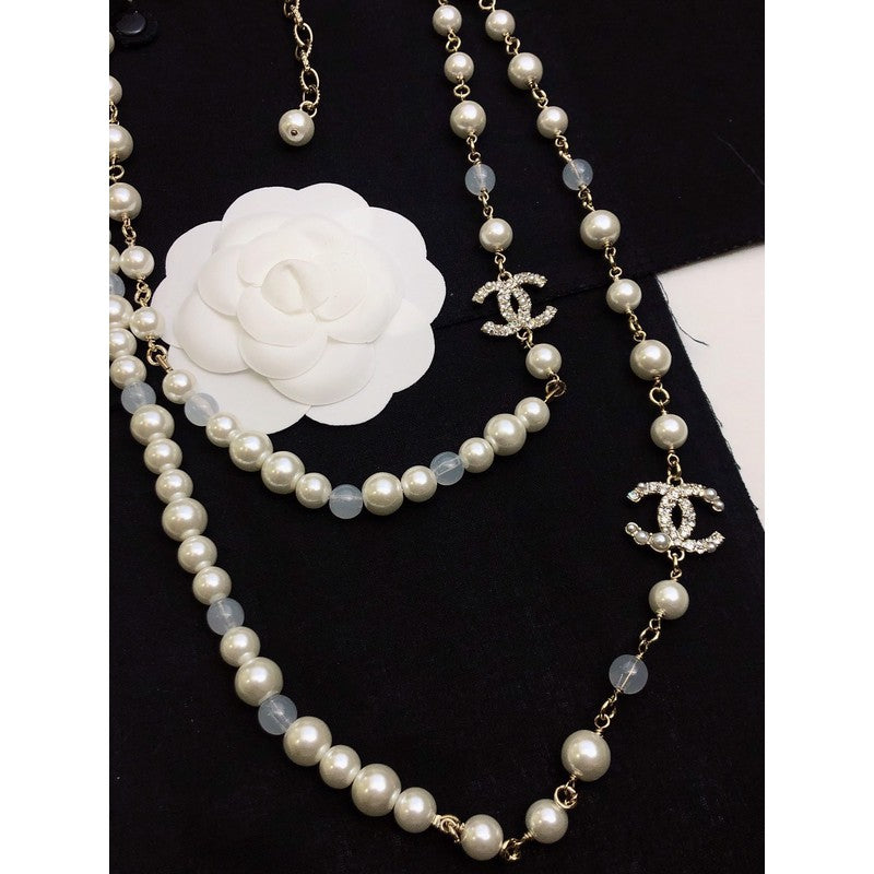 18K  Chanel Long Pearl Necklace
