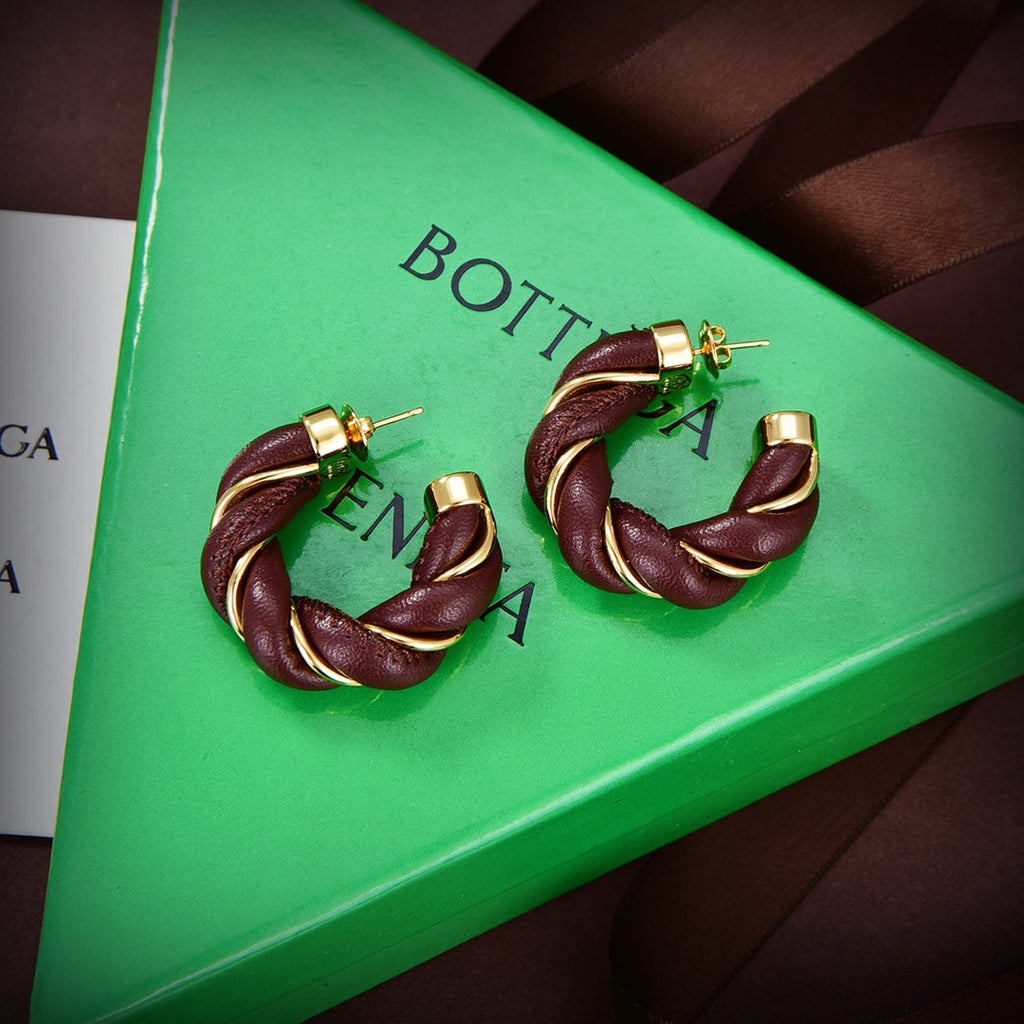 18K BVLGARI Brown Earrings