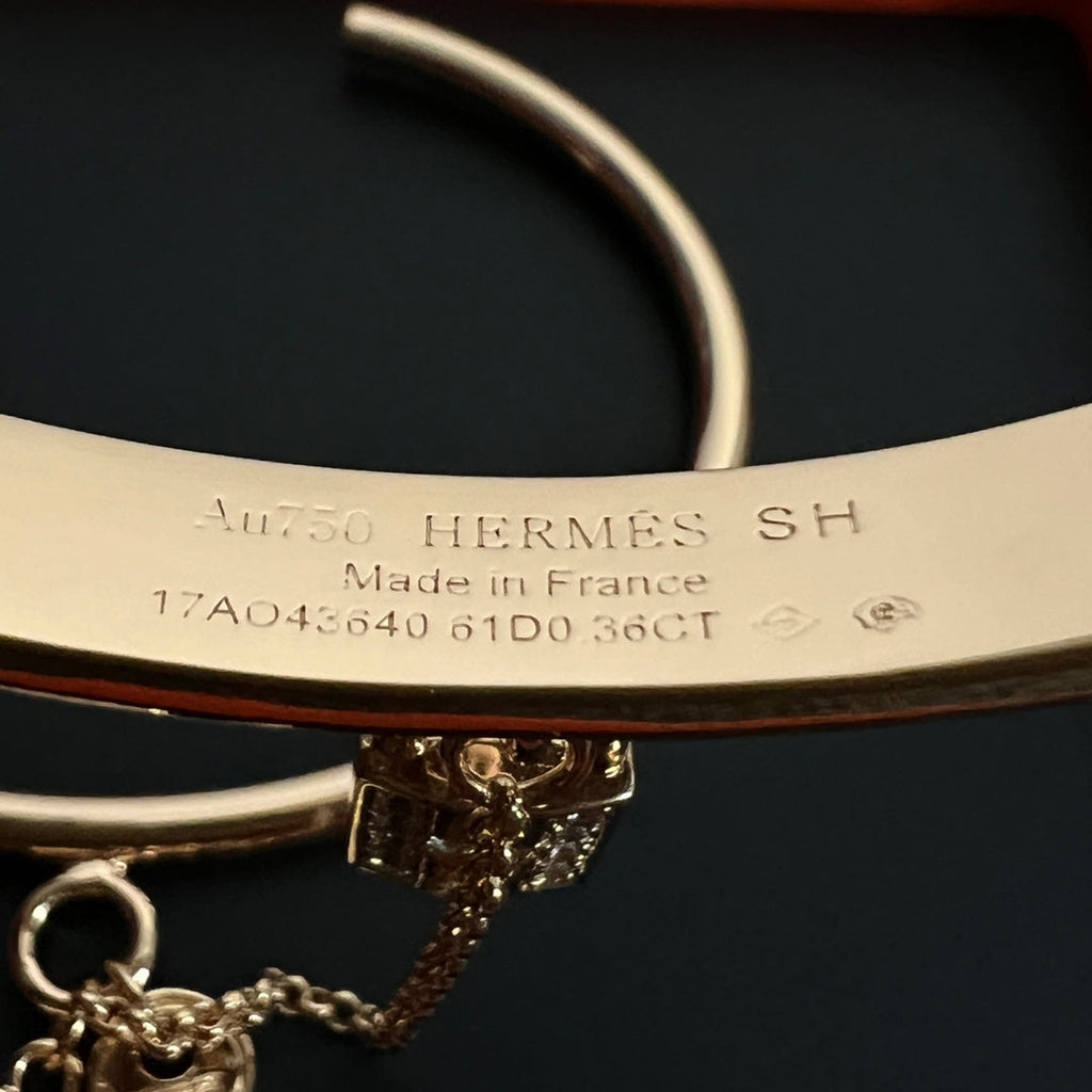 18K Kelly Clochette Diamonds Hermes Bracelet