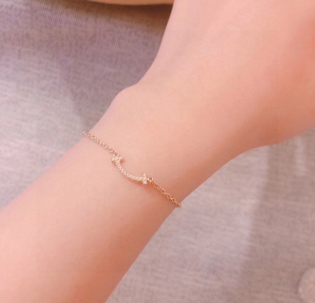 18K Tiffany Smile Diamond Bracelet