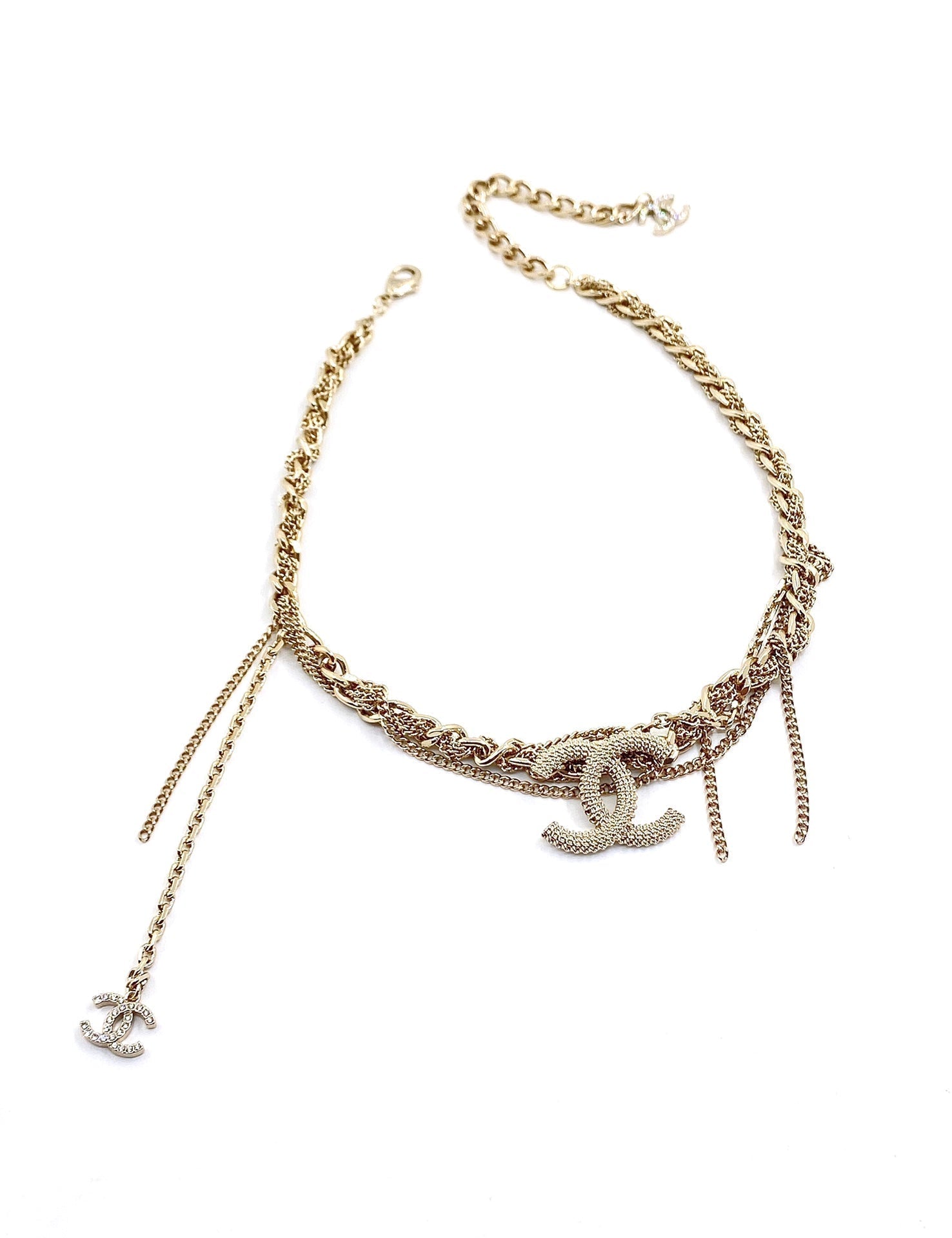 18K  Chanel Crystals Choker Necklace