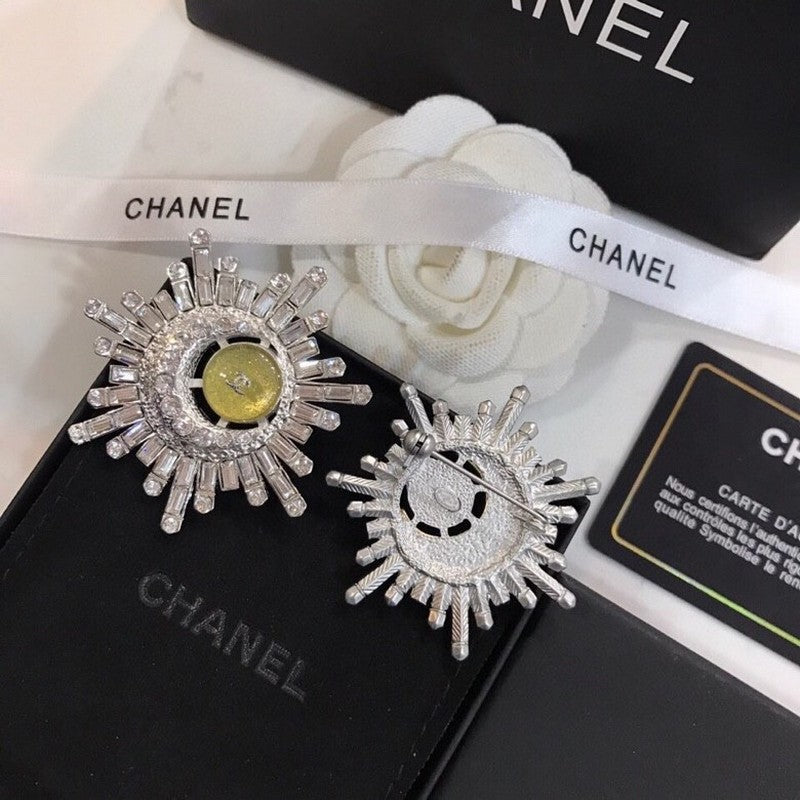 18K  Chanel Crystal Brooch